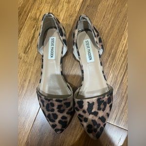 Steve Madden Cheetah Print Pointed Toe Flats